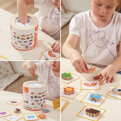 Viga Drevená senzorická hmatová hra - Spoznávanie tvarov