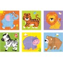 Viga Drewniana układanka Zoo Puzzle 4 klocki