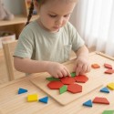 VIGA Drewniana Mozaika Geometryczna Klocki Dienesa Układanka Logiczna Montessori148 el