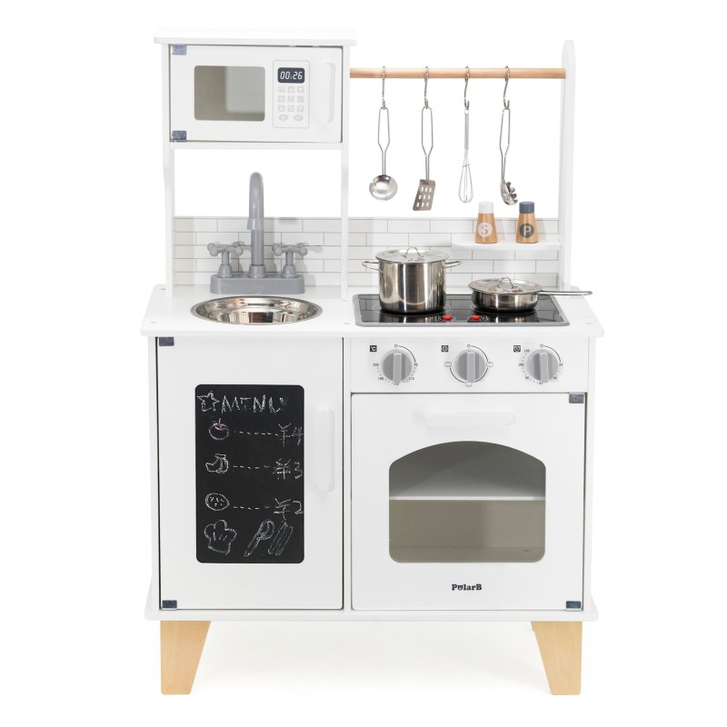 Viga Drevená detská kuchynka PolarB – Svetelné a zvukové efekty