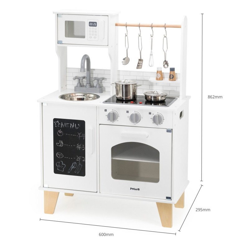 Viga Drevená detská kuchynka PolarB – Svetelné a zvukové efekty