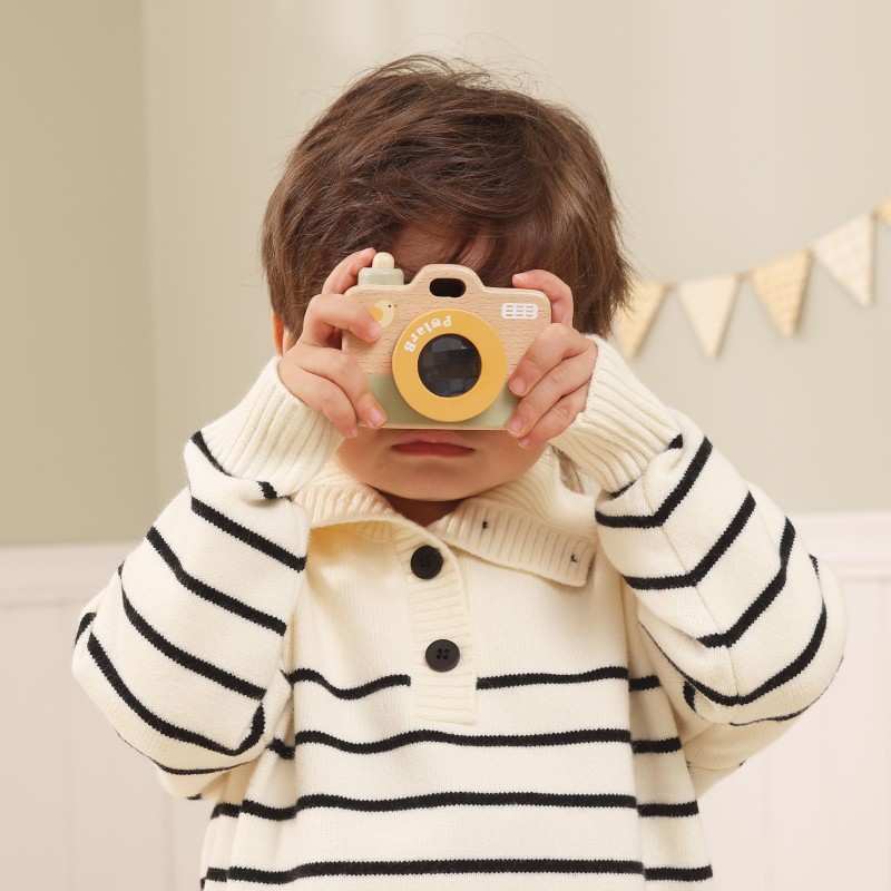 Viga Drevený detský fotoaparát Môj prvý – S rotujúcim kaleidoskopom