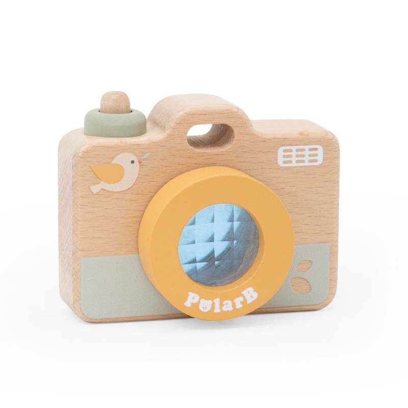 Viga Drevený detský fotoaparát Môj prvý – S rotujúcim kaleidoskopom