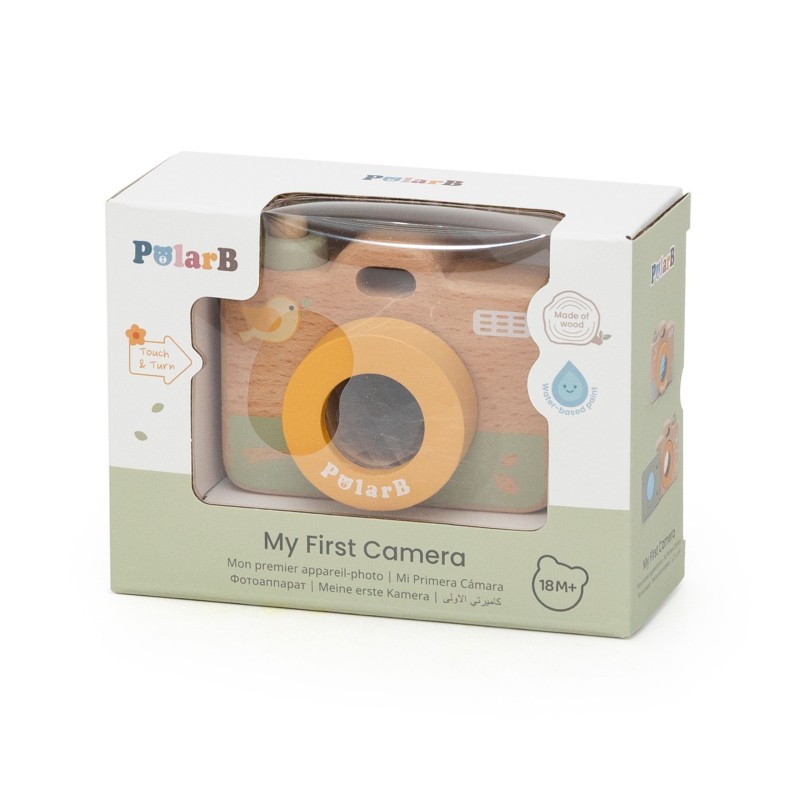 Viga Drevený detský fotoaparát Môj prvý – S rotujúcim kaleidoskopom