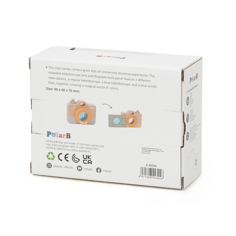 Viga Drevený detský fotoaparát Môj prvý – S rotujúcim kaleidoskopom