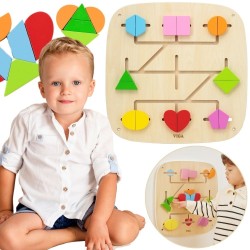 Viga Drevený nástenný panel 16 prvkov – Vytváranie tvarov a vzorov