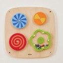 Viga Drevený edukačný panel Rotujúce vzory – Optické ilúzie