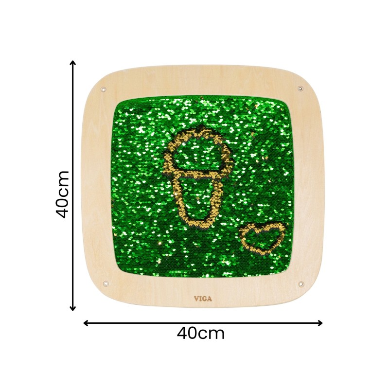 Viga Nástenný senzorický panel s flitrami – Magické kreslenie