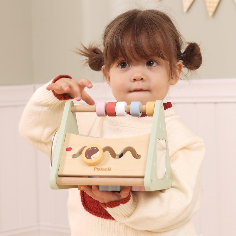 Viga Drevený edukačný trojuholník 5v1 – Kompaktné centrum na rozvoj motoriky