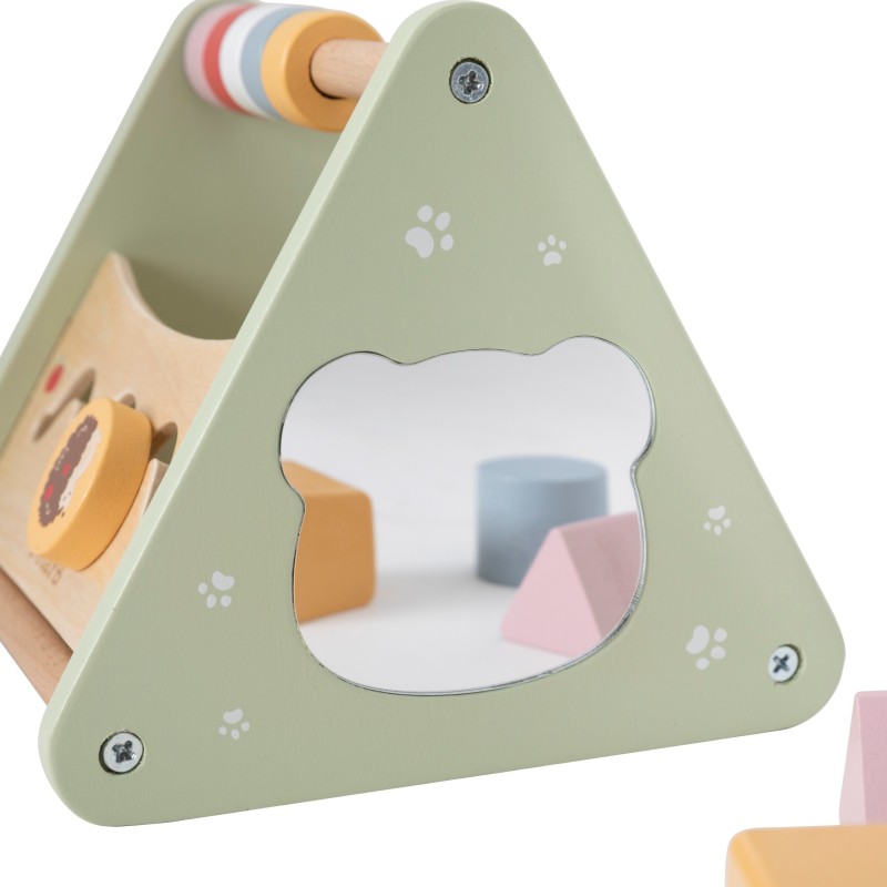 Viga Drevený edukačný trojuholník 5v1 – Kompaktné centrum na rozvoj motoriky