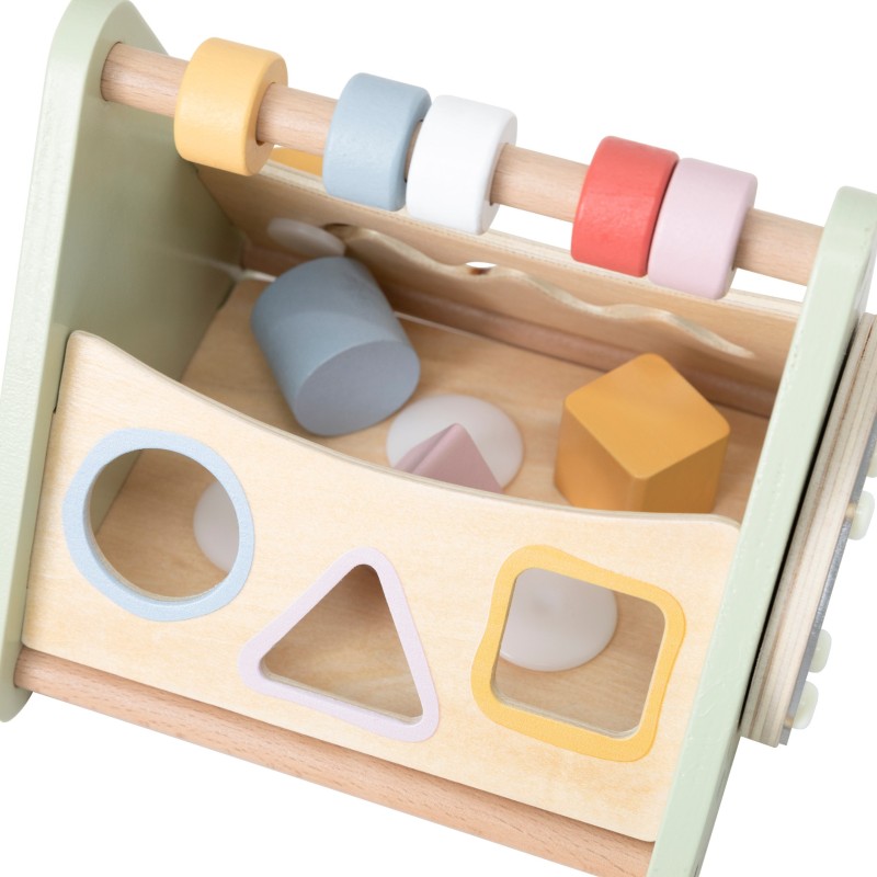 Viga Drevený edukačný trojuholník 5v1 – Kompaktné centrum na rozvoj motoriky