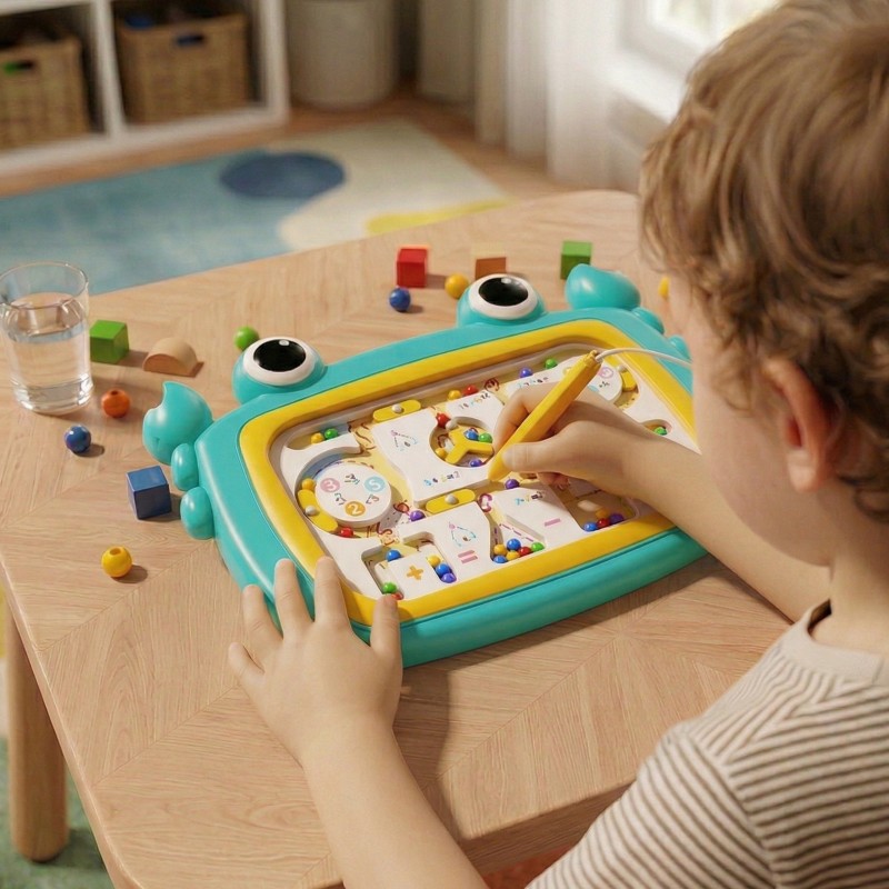 WOOPIE Tablica Magnetyczna Montessori Labirynt Krab Turkusowa