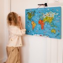 Viga 2w1 Tablica Edukacyjna z Magnetyczną Mapą Świata Montessori