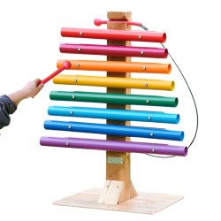 Masterkidz Detská dúhová hudobná veža s rúrkovými zvončekmi