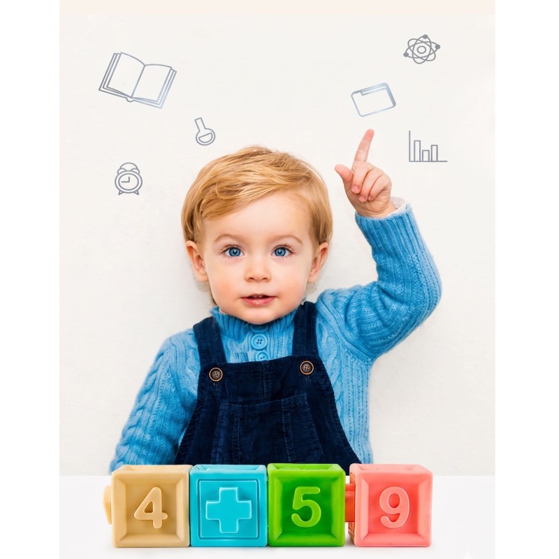 WOOPIE BABY Sensory Puzzles Squeeze Puzzle Sound Learning to Count 20 el.