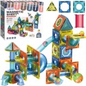 WOOPIE Klocki Magnetyczne Konstrukcyjne 3D Zestaw Edukacyjny Tor Kulkowy 42 el.