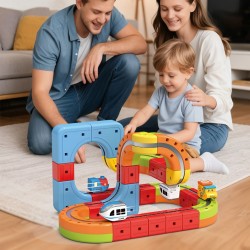 Woopie Magnetická antigravitačná kocková dráha Magic Cube Train – 68 ks