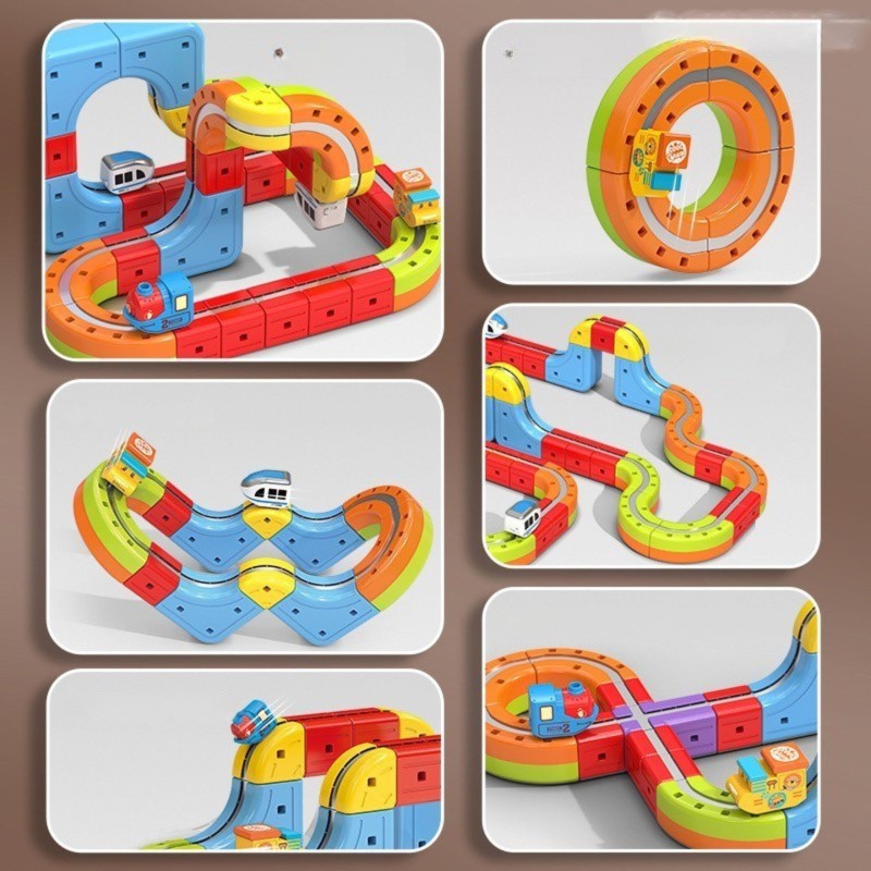 Woopie Magnetická antigravitačná kocková dráha Magic Cube Train – 32 ks