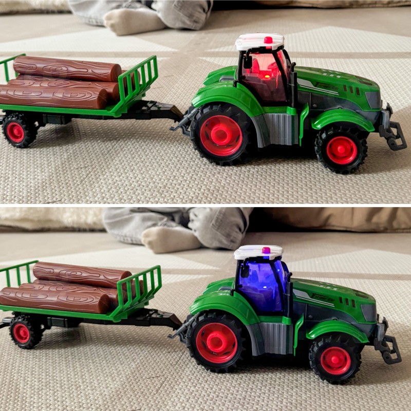 WOOPIE Traktor z Przyczepą na Pilota Sterowany RC - Skala 1:24