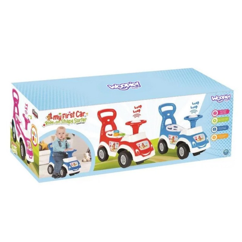 WOOPIE Jeździk 4w1 Sorter Pchacz Chodzik + Klakson Schowek