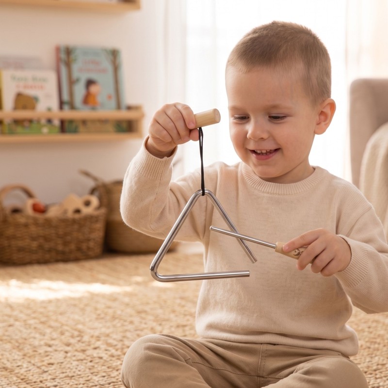 CLASSIC WORLD EDU Instrument Muzyczny Trójkąt dla Dzieci