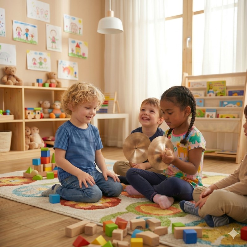 CLASSIC WORLD EDU Instrument Muzyczny Talerze Perkusyjne (15 cm) dla Dzieci 2 szt.