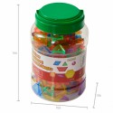 MASTERKIDZ Kwadratowy Panel Świetlny LED Kolorowy + Klocki Montessori Mozaika 140 el.