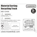 MASTERKIDZ Tablica Magnetyczna Segregowanie Odpadów Ciężarówka do Recyklingu Montessori