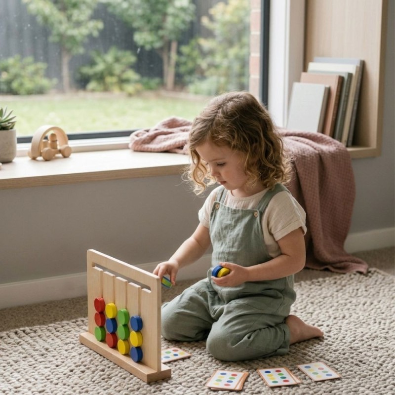 VIGA Gra Logiczna Odwzoruj Kolory i Figury Sorter Montessori