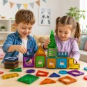 WOOPIE Klocki Magnetyczne Konstrukcyjne 3D Zestaw Edukacyjny Zamek 30el.