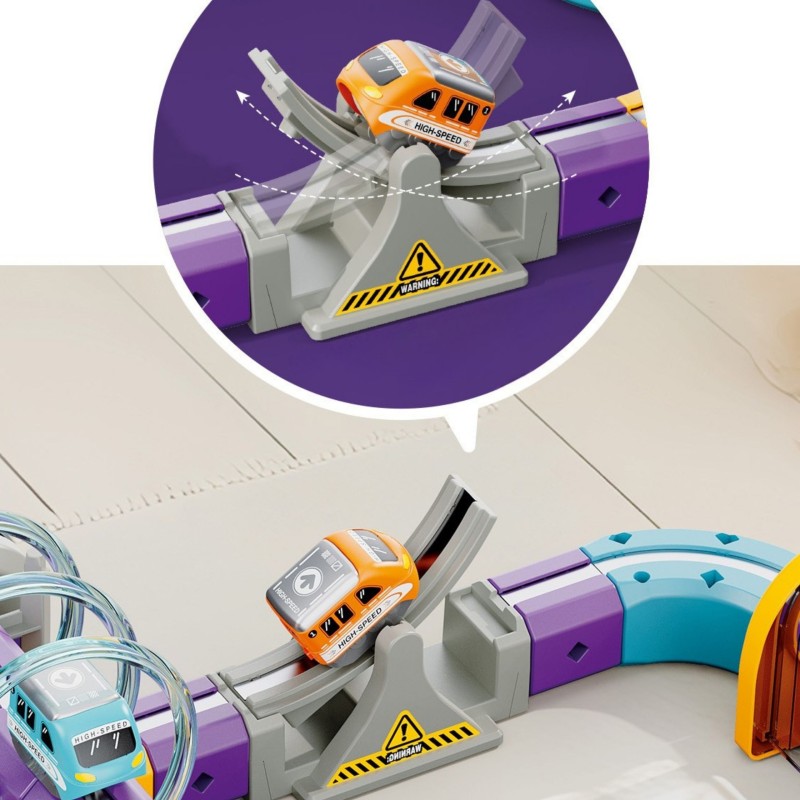 Woopie Magnetická 3D železničná dráha s príťažlivým efektom Track – 126 ks
