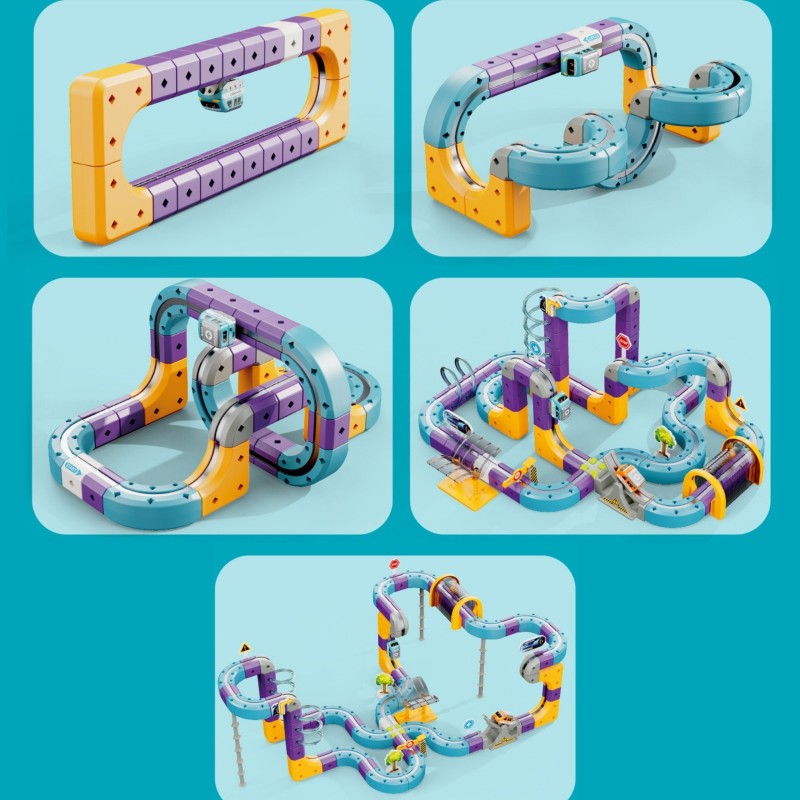 Woopie Magnetická 3D železničná dráha s príťažlivým efektom Track – 126 ks