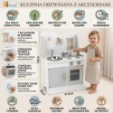 VIGA PolarB Drewniana Kuchnia z Akcesoriami Eco Gray Szara Dla Dzieci Prezent