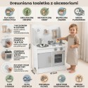 VIGA PolarB Drewniana Kuchnia z Akcesoriami Eco Gray Szara Dla Dzieci Prezent