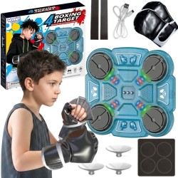 WOOPIE Inteligentný hudobný boxerský terč 4 Boxing Target – Modrý s Bluetooth, LED podsvietením