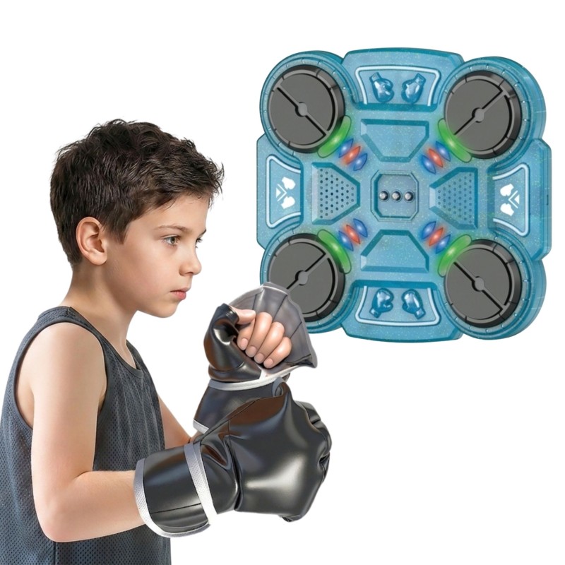 WOOPIE Inteligentný hudobný boxerský terč 4 Boxing Target – Modrý s Bluetooth, LED podsvietením