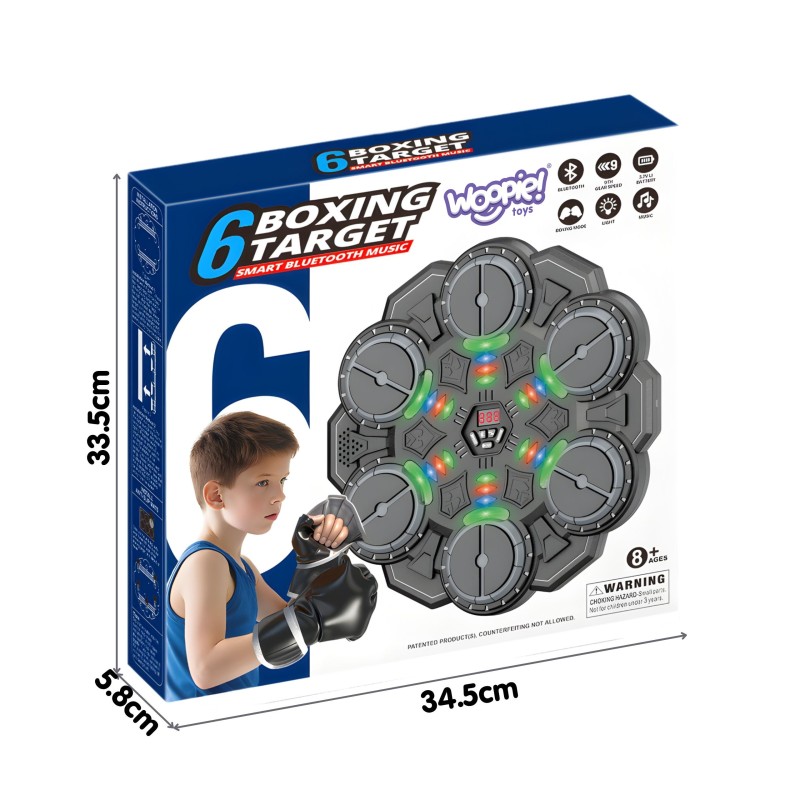 WOOPIE Inteligentný boxerský terč 6 Boxing Target – S Bluetooth a LED podsvietením