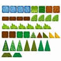 WOOPIE Klocki Magnetyczne Konstrukcyjne 3D Zestaw Edukacyjny Rzadkie Zwierzęta 45el.