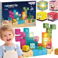 Woopie Magnetická stavebnica Kocky Oceán 63 ks – 3D pixelové kocky
