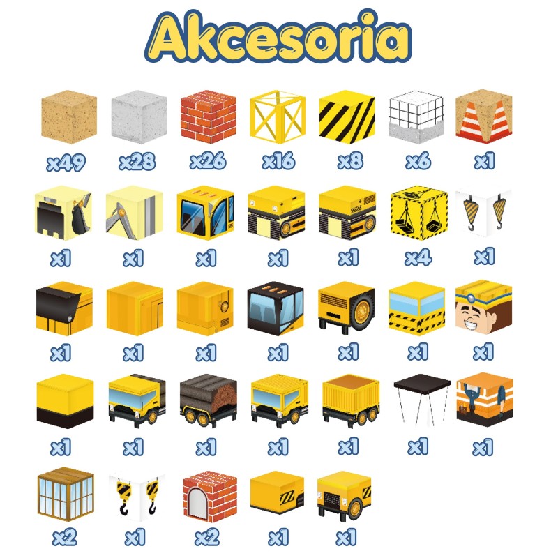 Woopie Magnetická stavebnica Kocky Stavenisko 165 ks – 3D pixelové kocky s žeriavom a bagrom