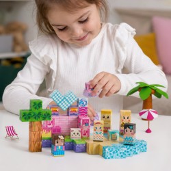 Woopie Magnetická stavebnica Kocky 86 ks – 3D pixelové kocky v Montessori štýle