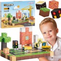 Woopie Magnetická stavebnica Stavenisko 115 ks – 3D pixelové kocky