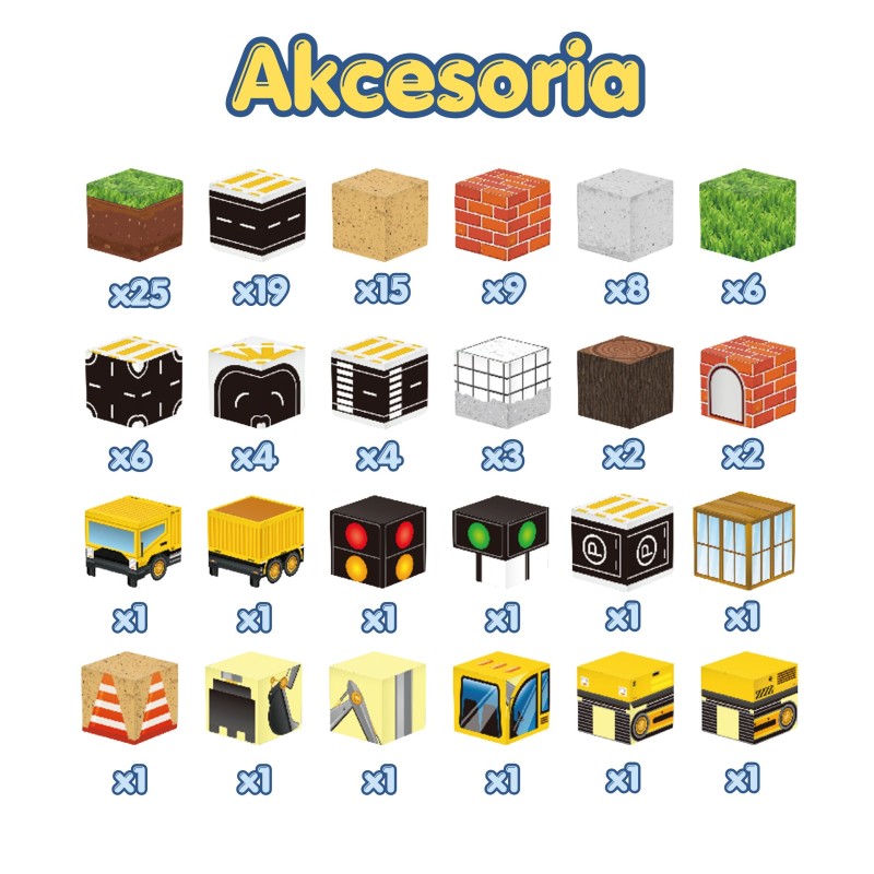 Woopie Magnetická stavebnica Stavenisko 115 ks – 3D pixelové kocky