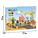 Woopie Magnetická stavebnica Stavenisko 115 ks – 3D pixelové kocky