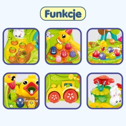 Woopie Baby Interaktívny edukačný stolík 2v1 – Lovenie rybičiek, sorter a zatĺkačka so zvukom a svetlom