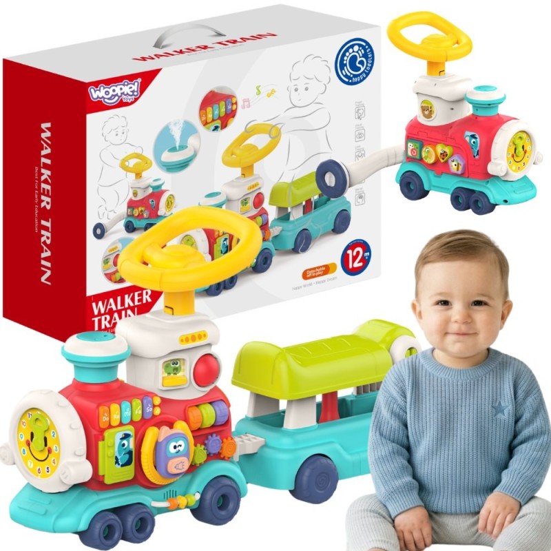 Woopie Baby Interaktívne chodítko a odrážadlo Vlak 2v1