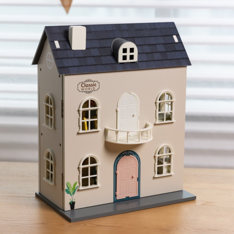 CLASSIC WORLD Drewniany Domek dla Lalek Vintage