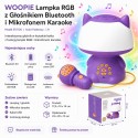 WOOPIE Multifunkcyjna Lampka RGB Głośnik Bluetooth Karaoke Modulator Głosu Karta SD AUX Fioletowa