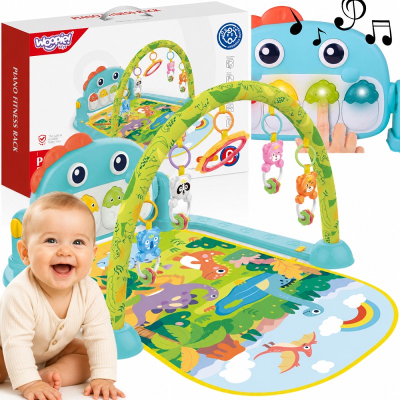 WOOPIE BABY Mata z Pałąkiem Dino
