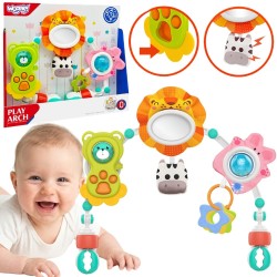 Woopie Baby Senzorická hrazdička na kočík a postieľku Zvieratká